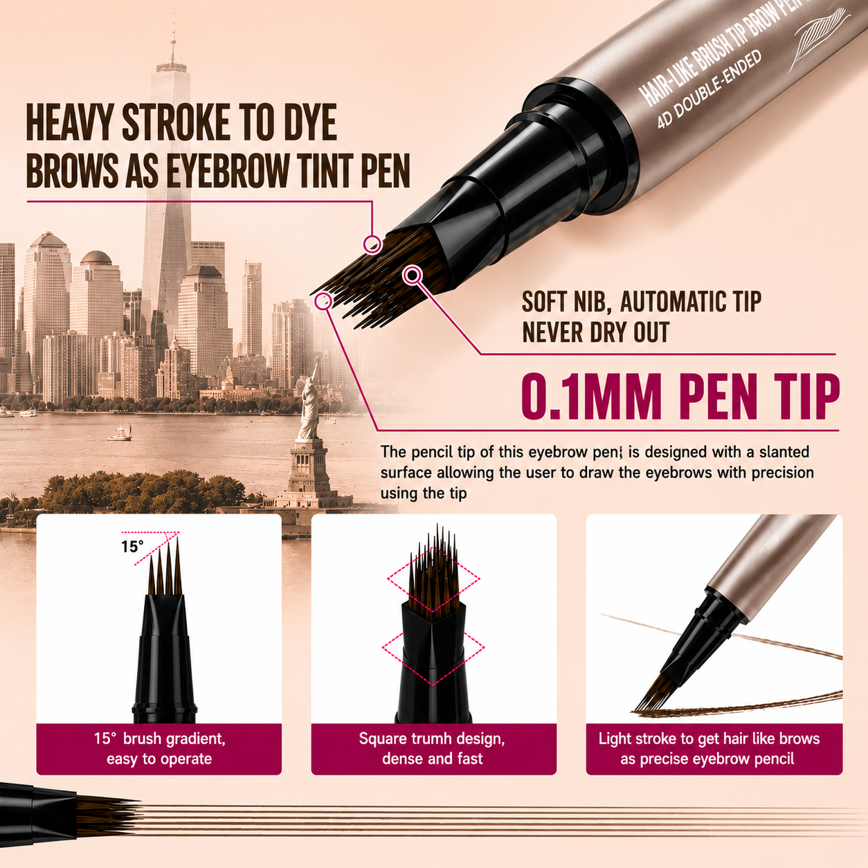 Waterproof Dual-Ended Eyebrow Pencil