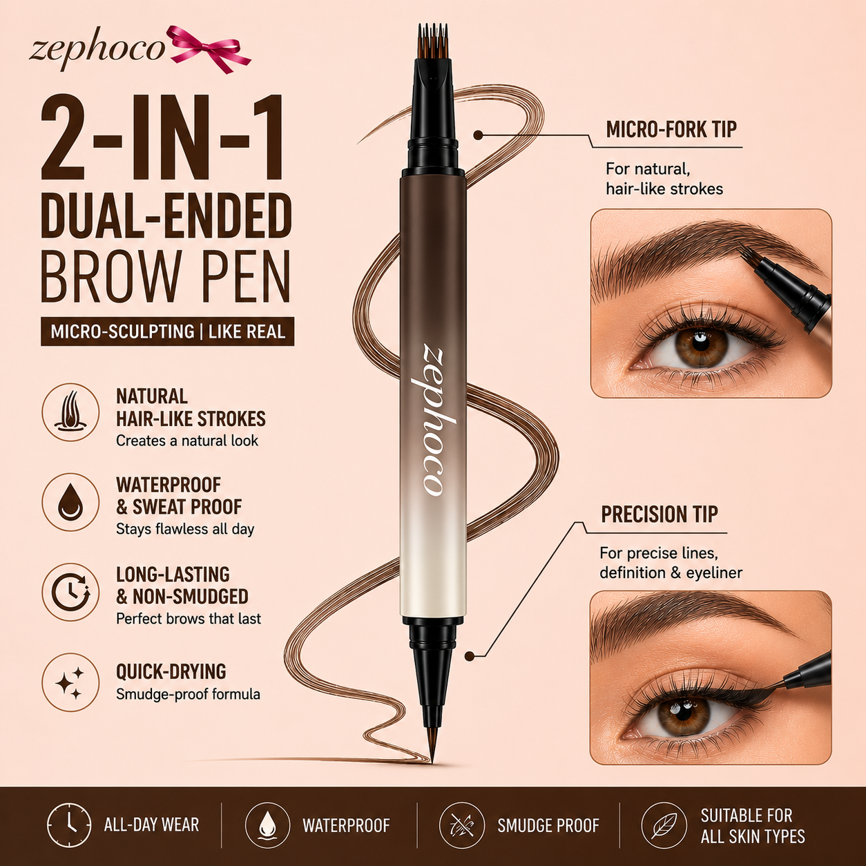 4D Double Ended Eyebrow Precision Pencil