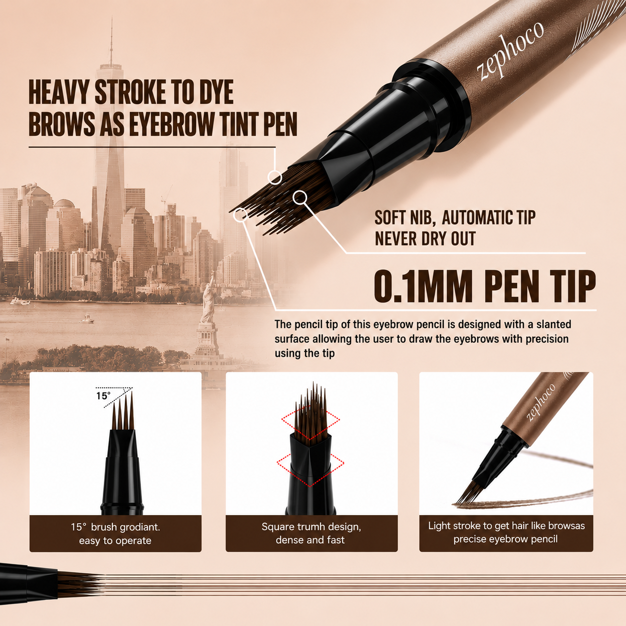 4D Double Ended Eyebrow Precision Pencil